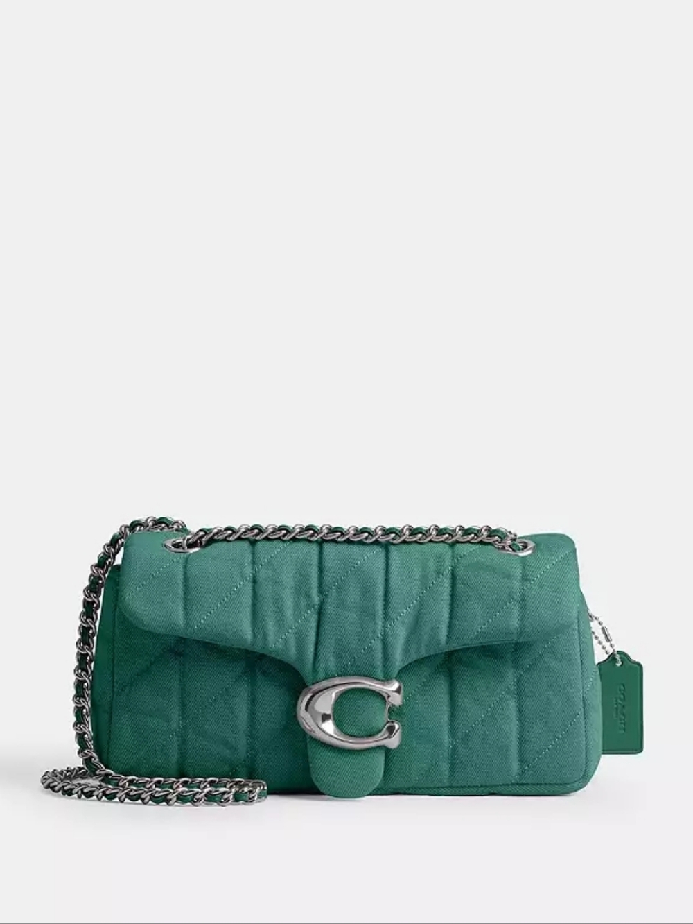 COACHQuilted Tabby Mini Denim Shoulder Bag - Picture 5 of 8